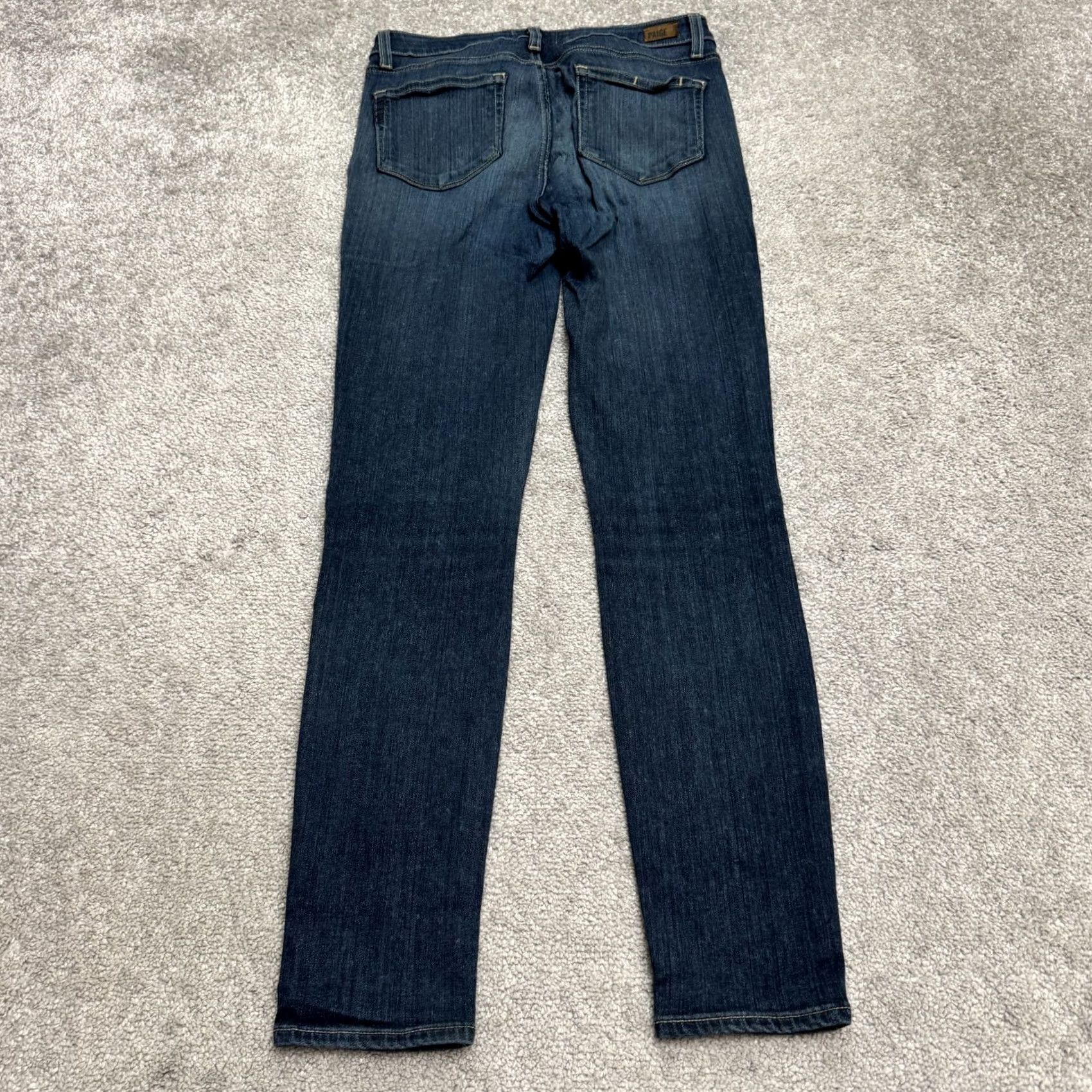 Paige Paige Hoxton Ankle Skinny Jeans Womens 28 Blue Dark Wash Denim Stretch Charing Size 28" / US 6 / IT 42 - 2 Thumbnail