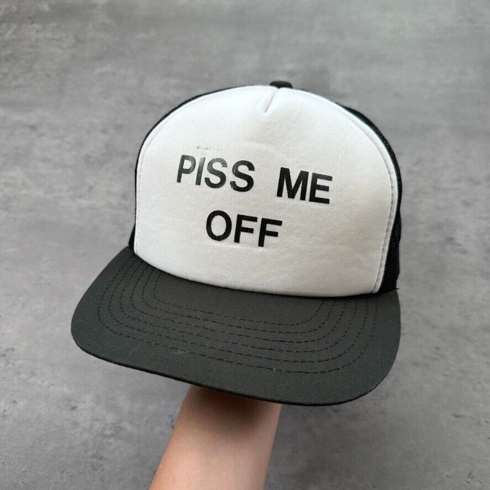 Vintage Vintage Piss Me Off You F***ing Jerk Novelty Hat Size ONE SIZE - 1 Thumbnail