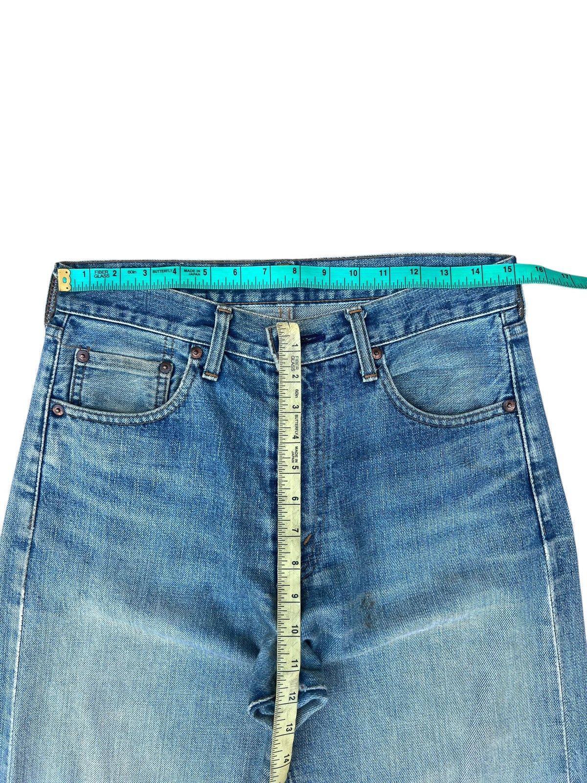 Levi's 1993 Levi’s 502 XX Big E Fade Aging Mud Denim Selvedge Jeans Size US 30 / EU 46 - 4 Thumbnail