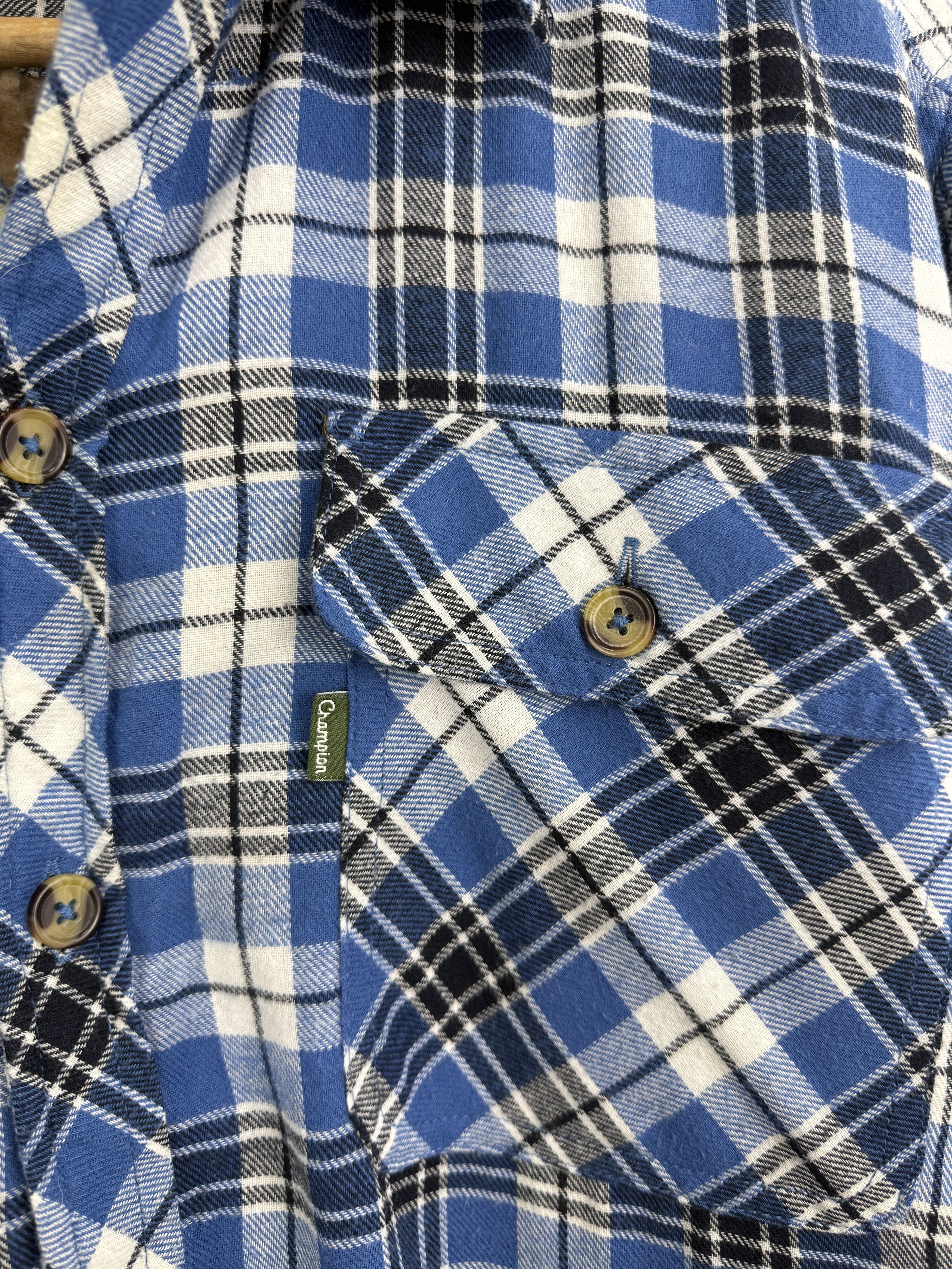 Flannel 🇺🇸🪓Vintage Champion Pennine Flannel Sherpa Fleece Lined R13 Size US XL / EU 56 / 4 - 6 Thumbnail