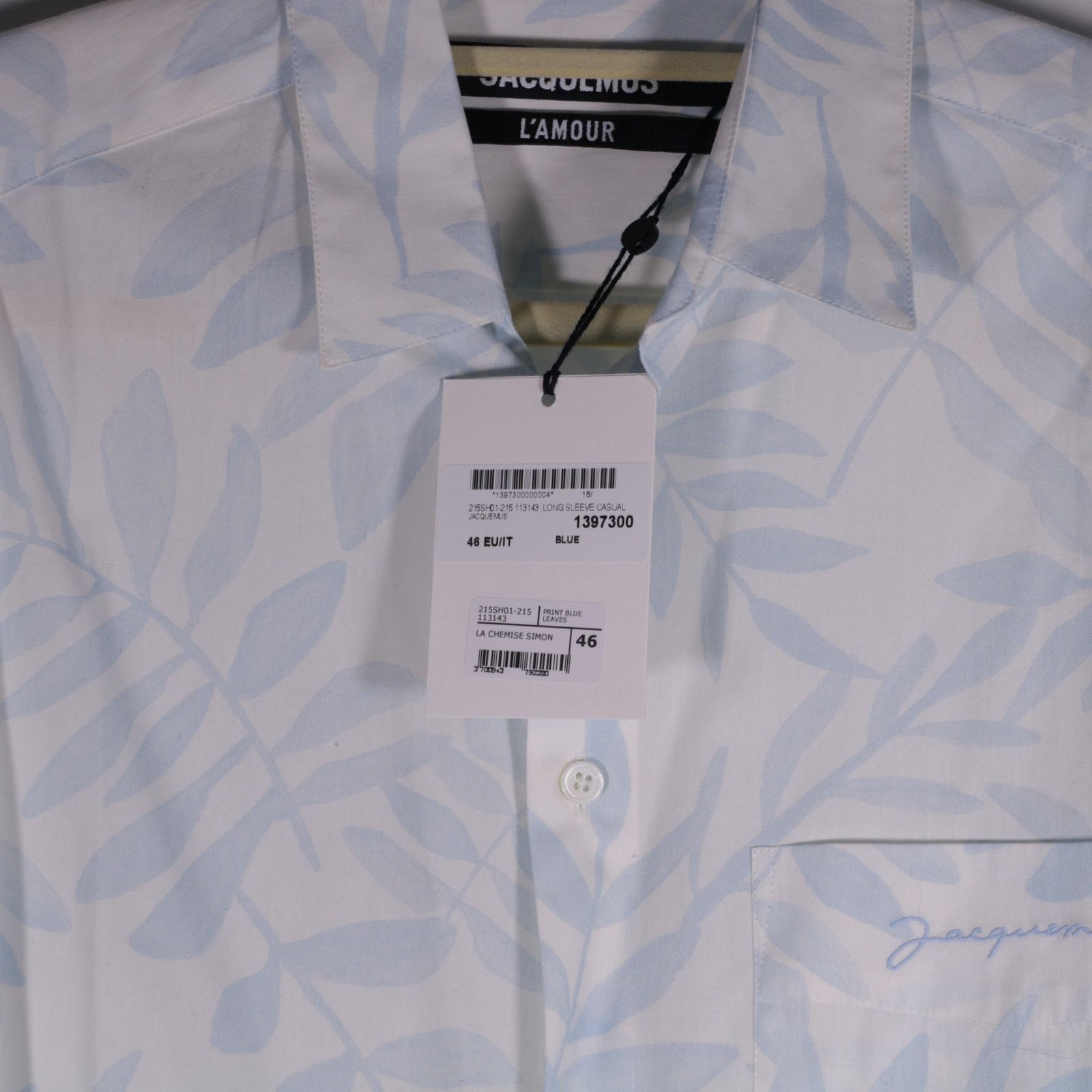 Jacquemus Jacquemus L'amour Simon Leaves Print Shirt 46 Size US S / EU 44-46 / 1 - 6 Thumbnail