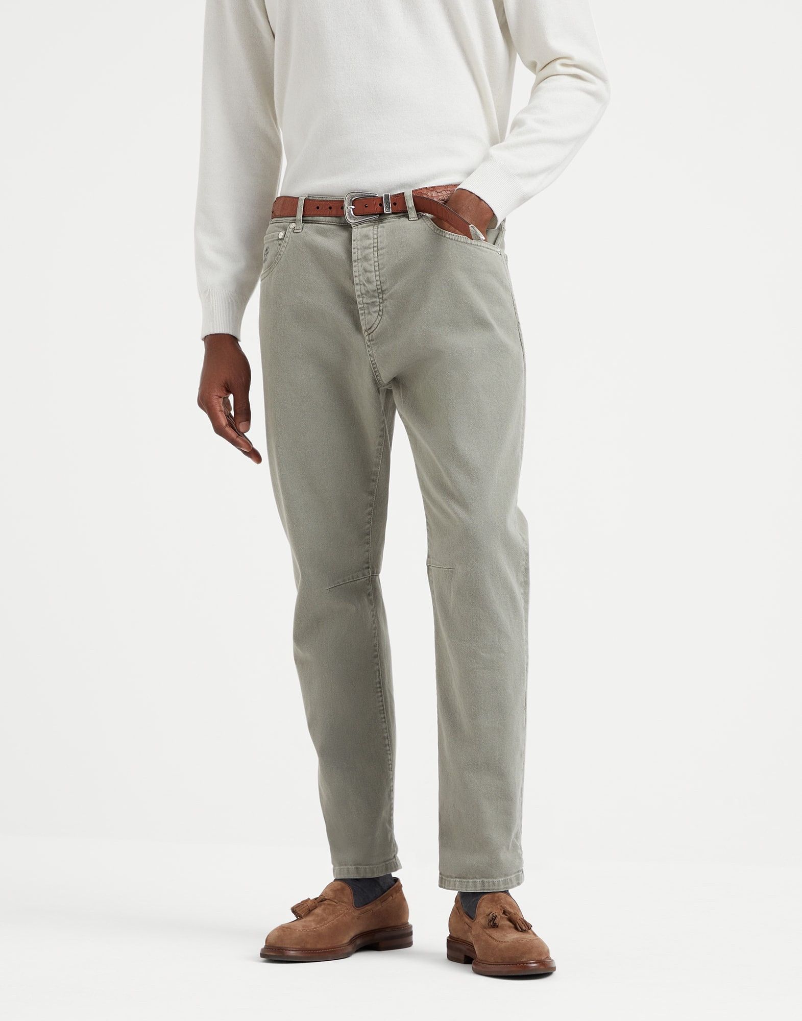 o1la1rc1a0925 Dyed Denim Pants in Grey