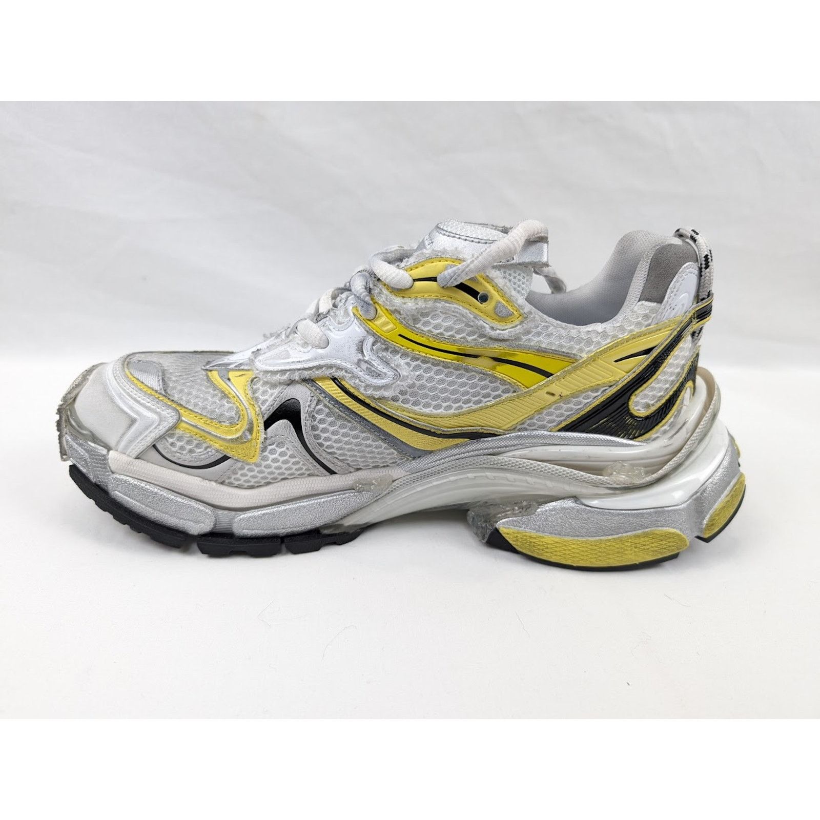 Balenciaga o1rshd1 Runners 2 Sneakers in White/Yellow/Black Size US 12 / EU 45 - 6 Thumbnail
