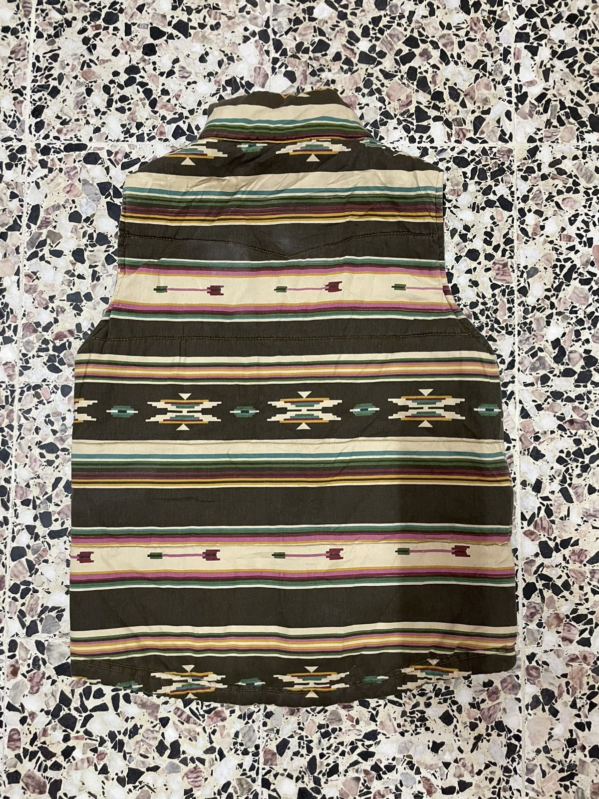 Japanese Brand AntiBallistic Reversible Vest Fleece Navajo Aztec Native Size US M / EU 48-50 / 2 - 4 Thumbnail