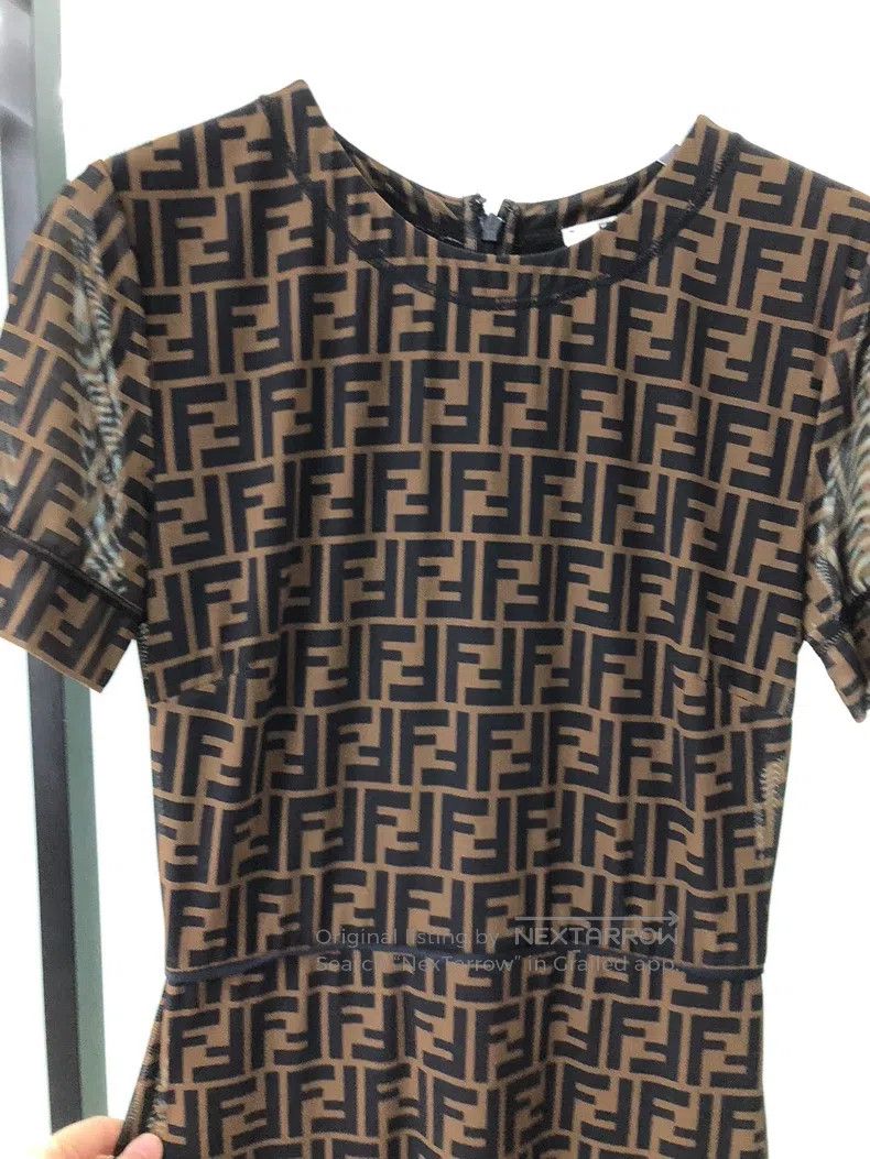 Fendi Fendi All-Print Dress Size XS / US 0-2 / IT 36-38 - 6 Thumbnail
