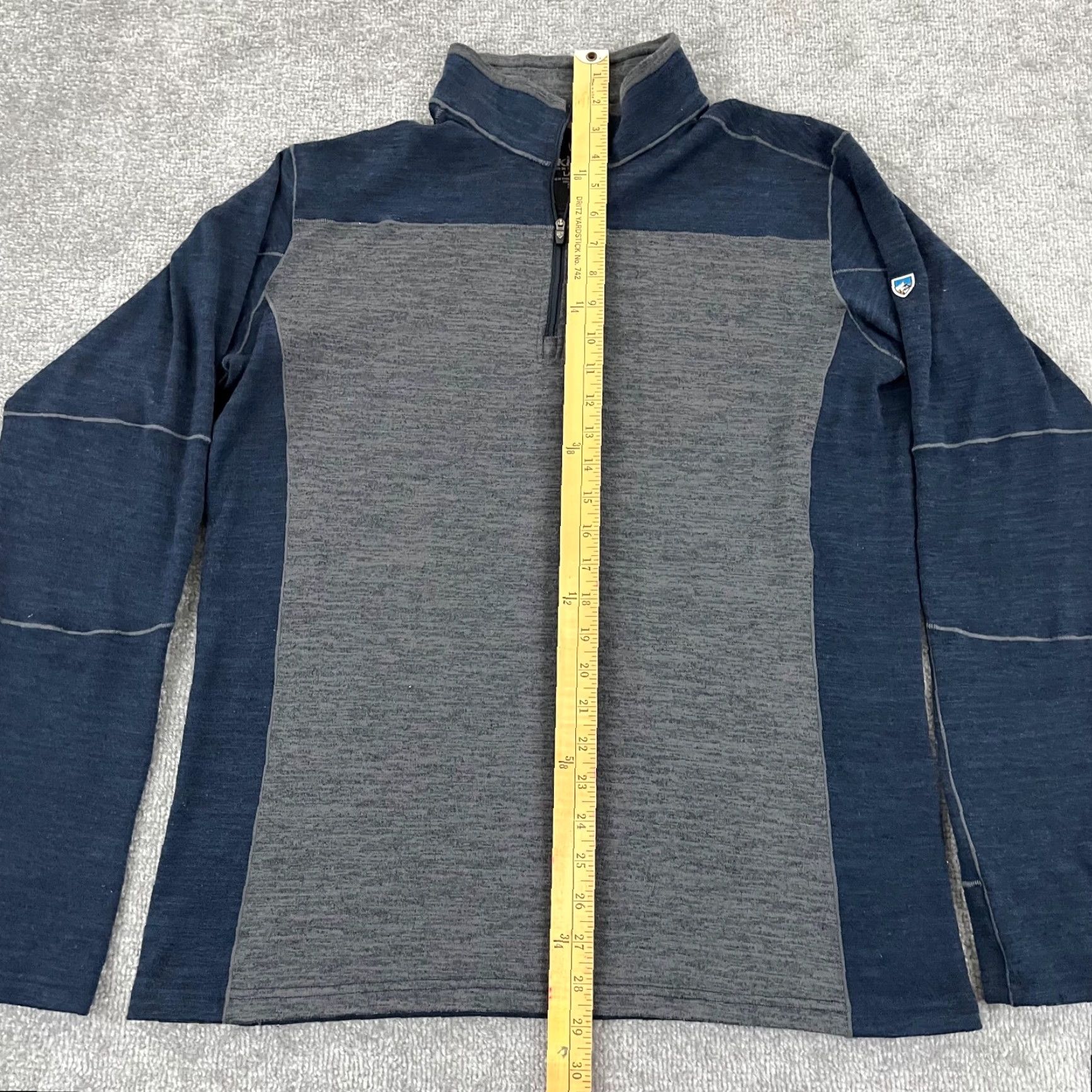 Vintage KUHL Sweater Large Blue Gray 1/4 Zip Pullover Outdoor Polyester Hike Mens Size US L / EU 52-54 / 3 - 5 Thumbnail