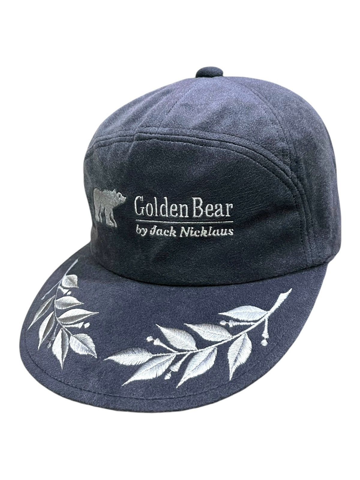 Golden Bear 🔥90’s GOLDEN BEAR 7 Panel Strapback Poly-Velvet Podium Hat Size ONE SIZE - 2 Thumbnail