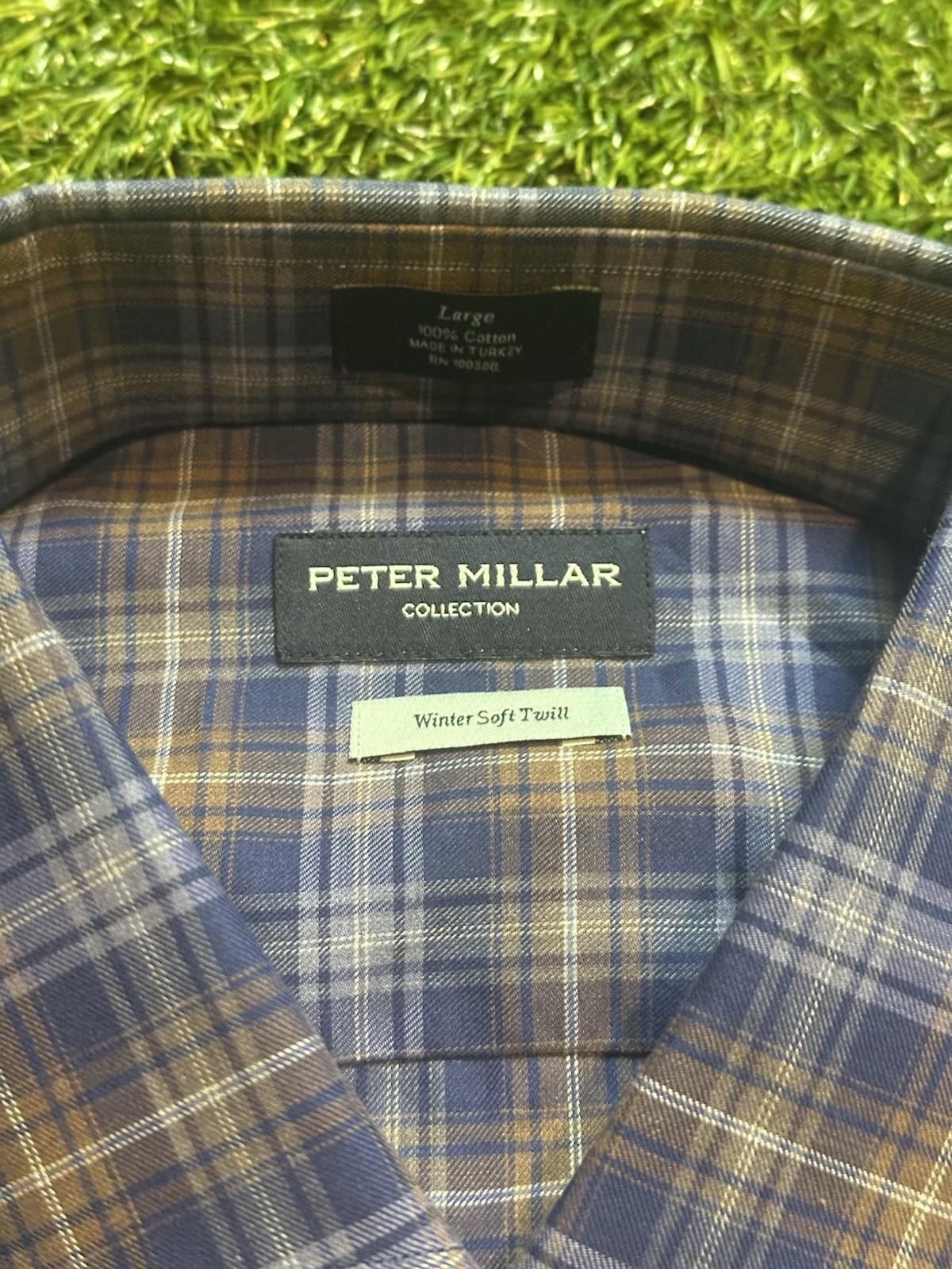 Peter Millar PETER MILLAR MENS PLAID WINTER SOFT TWILL BUTTON UP size L Size US L / EU 52-54 / 3 - 4 Thumbnail