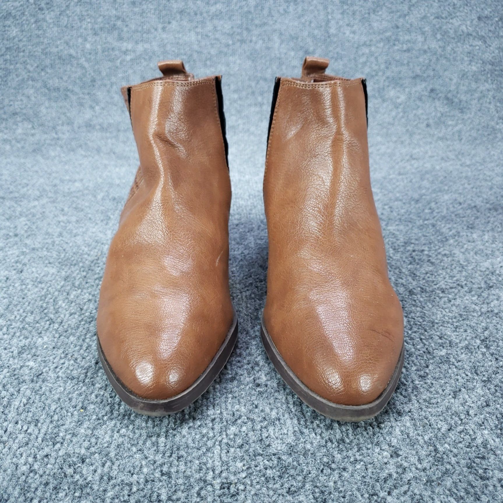Nine West Nine West Westlyno Ankle Boots Womens 11M Brown Block Heel Booties Slip On Size US 11 / IT 41 - 2 Thumbnail