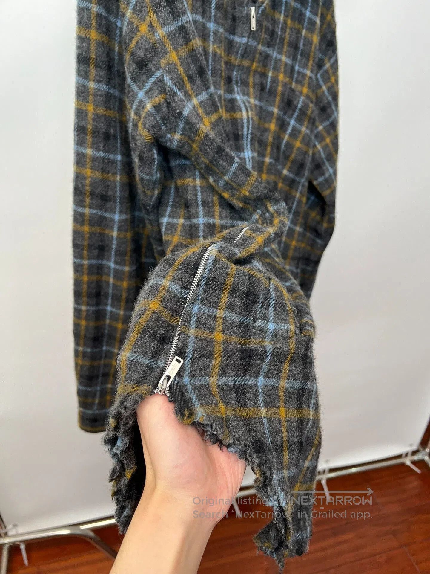 Undercover Undercover Wool Blend Plaid Half-Zip Jacket. Size US L / EU 52-54 / 3 - 5 Thumbnail