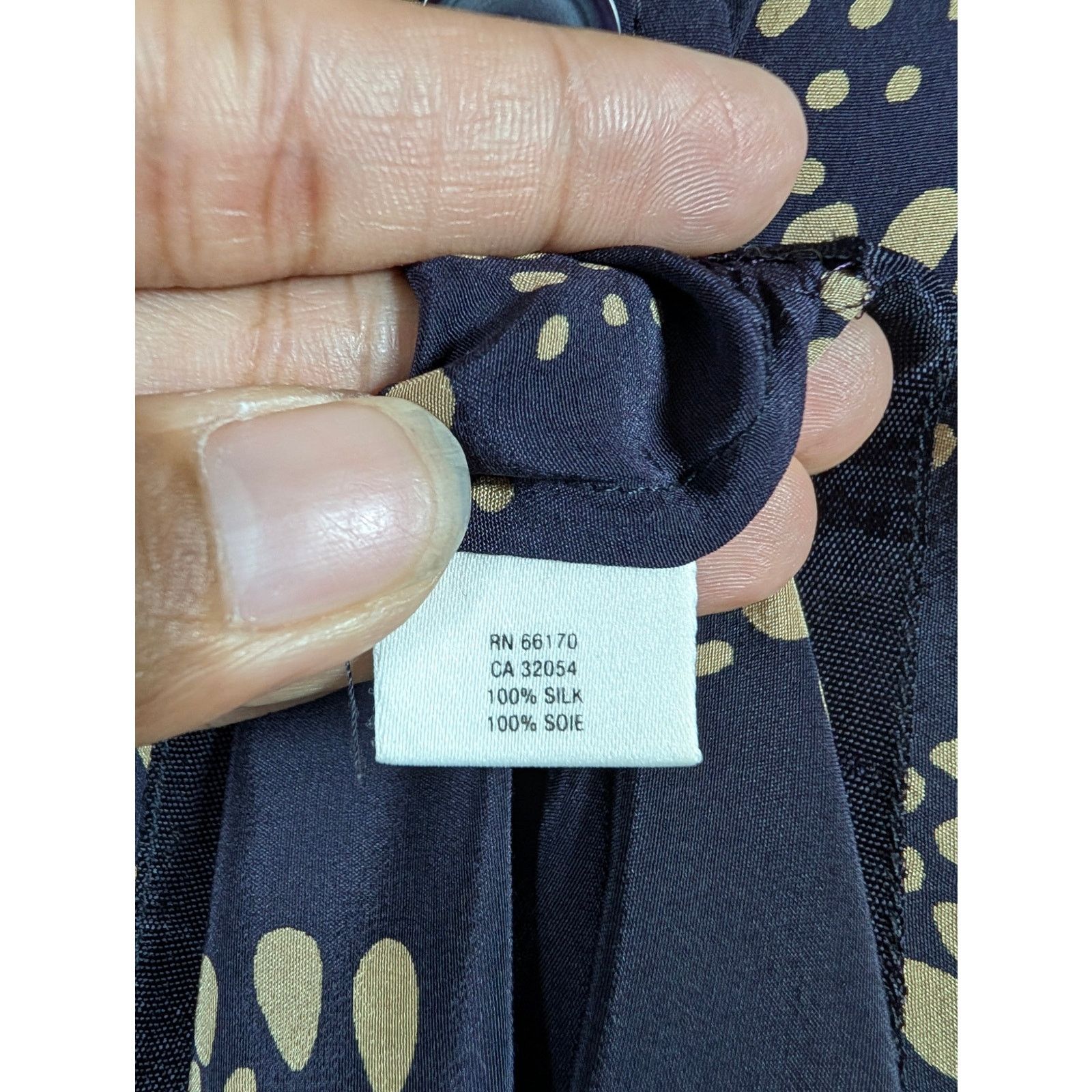 Anthropologie Anthropologie Maeve Silk Button-Down Wrap Navy Gold Dress Size M / US 6-8 / IT 42-44 - 5 Thumbnail