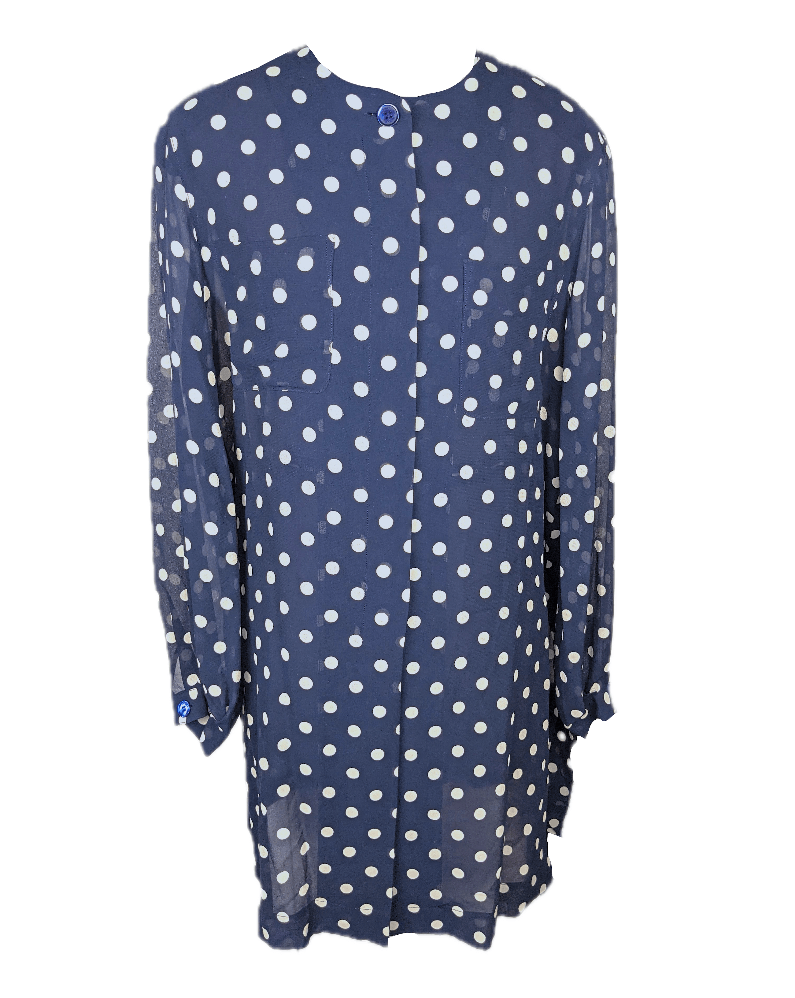Celine 1990’s Celine Polka Dot Blouse Size ONE SIZE - 2 Thumbnail
