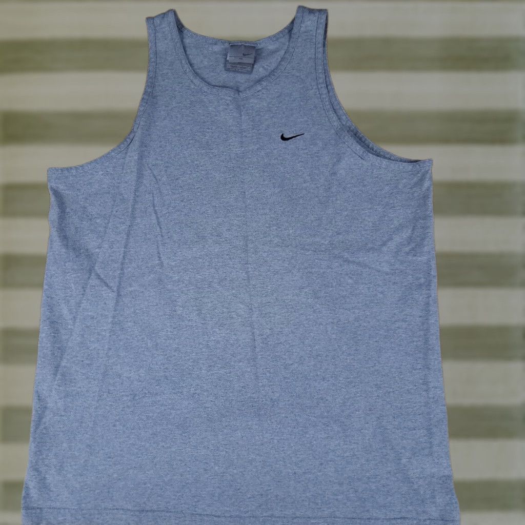 Nike Nike Tank Top Crew Neck L Embroidered Gray Men Shirt Size US L / EU 52-54 / 3 - 1 Thumbnail