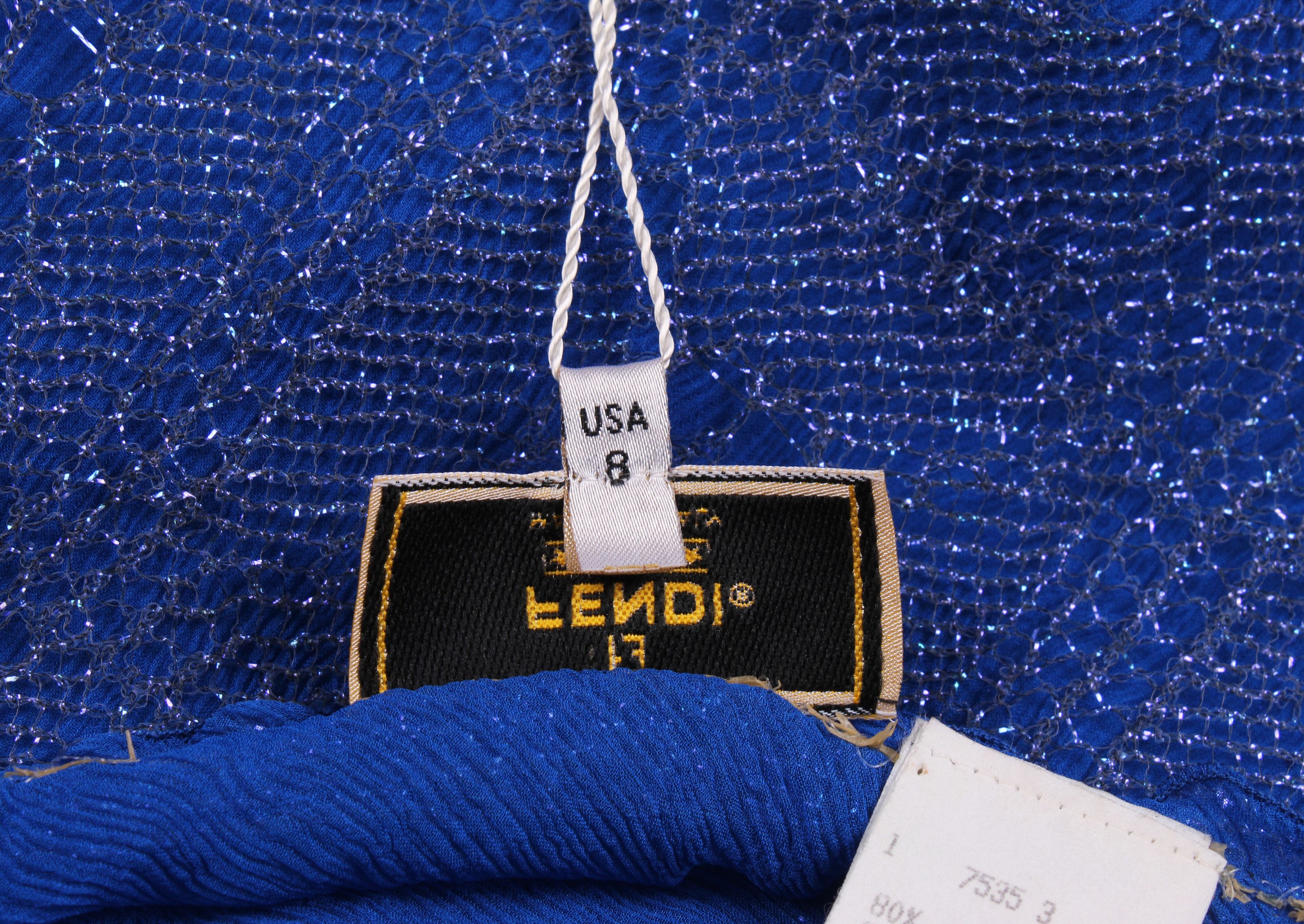 Fendi × Karl Lagerfeld Rare Fendi by Karl Lagerfeld SS 2000 Runway Silk Skirt Size 32" / US 10 / IT 46 - 9 Thumbnail