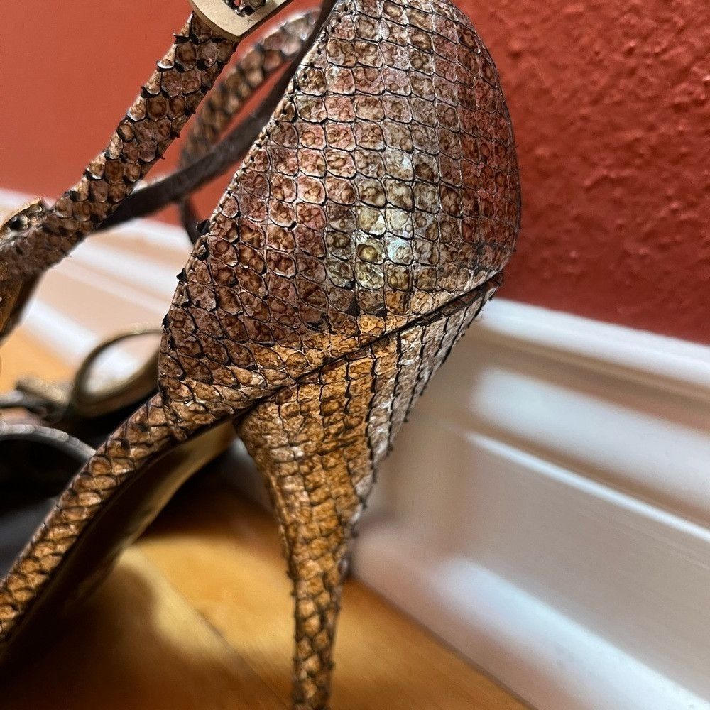 Roberto Cavalli STUNNING ROBERTO CAVALLI SNAKE HEELS Size US 8 / IT 38 - 3 Thumbnail