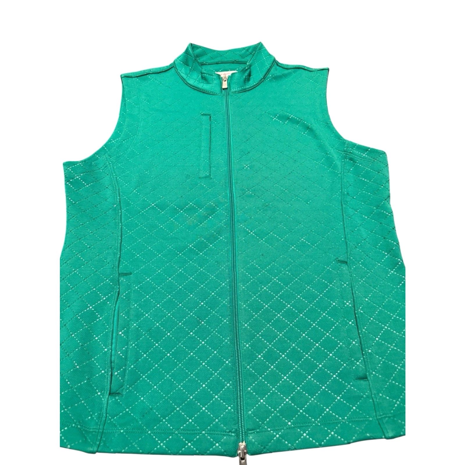 Peter Millar Peter Millar Vest Womens Green Golf Full Zip Ladies Polyester Size Large Size L / US 10 / IT 46 - 2 Thumbnail