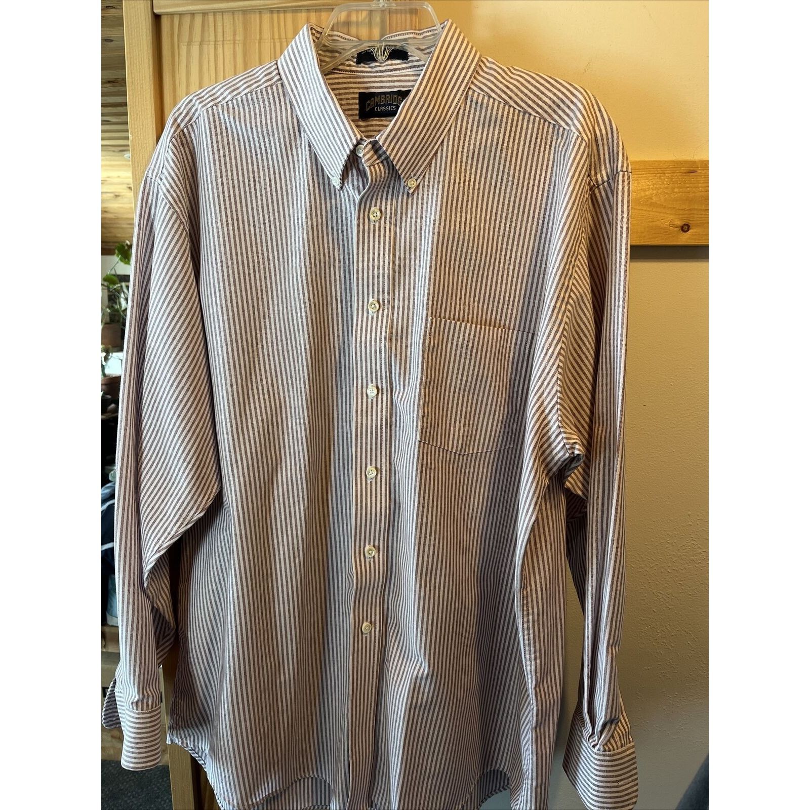 Other cambridge classic men 18 34/35 red stripe cotton blend shirt Size US XXL / EU 58 / 5 - 11 Thumbnail