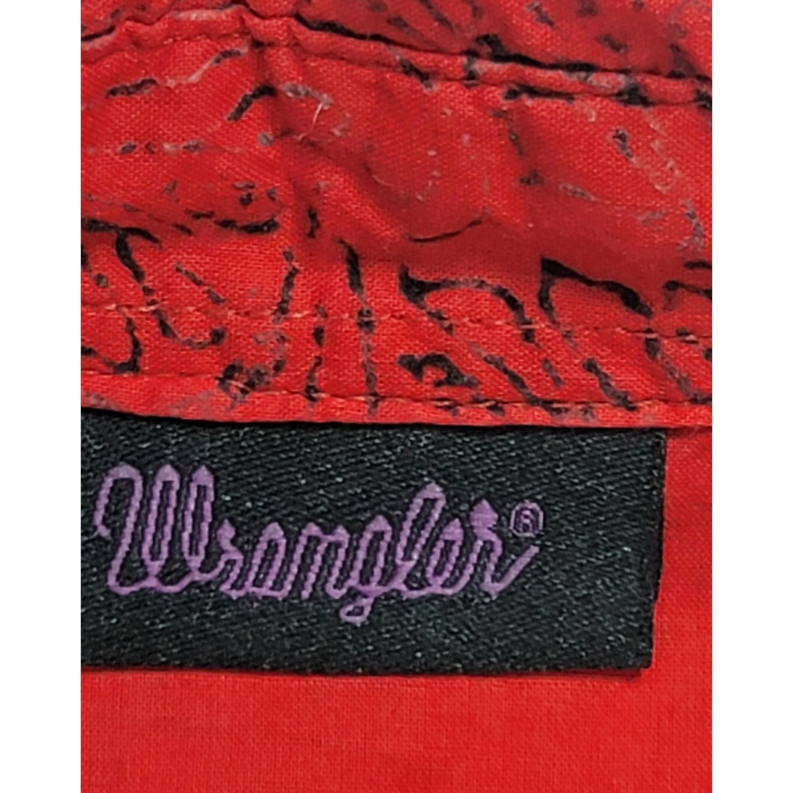 Wrangler Wrangler Red Black Rhinestones Button Snap Top Medium Size M / US 6-8 / IT 42-44 - 3 Thumbnail