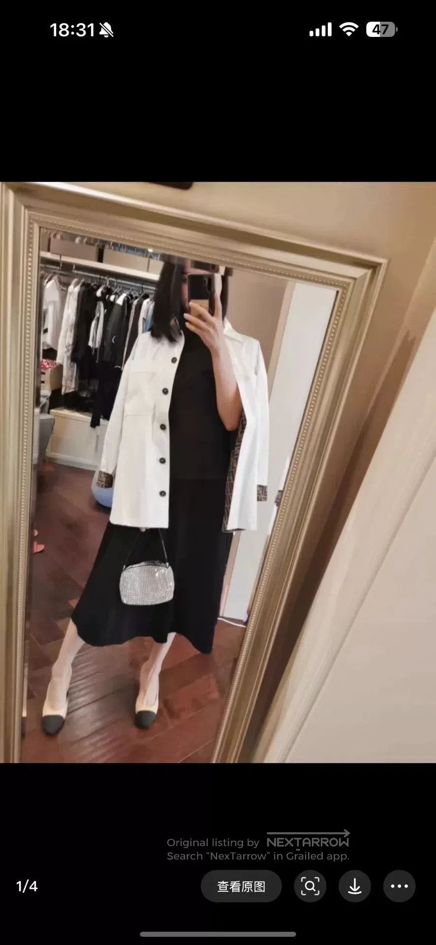 Fendi Fendi White Stylish Coat with Silk Lining. Size S / US 4 / IT 40 - 4 Thumbnail