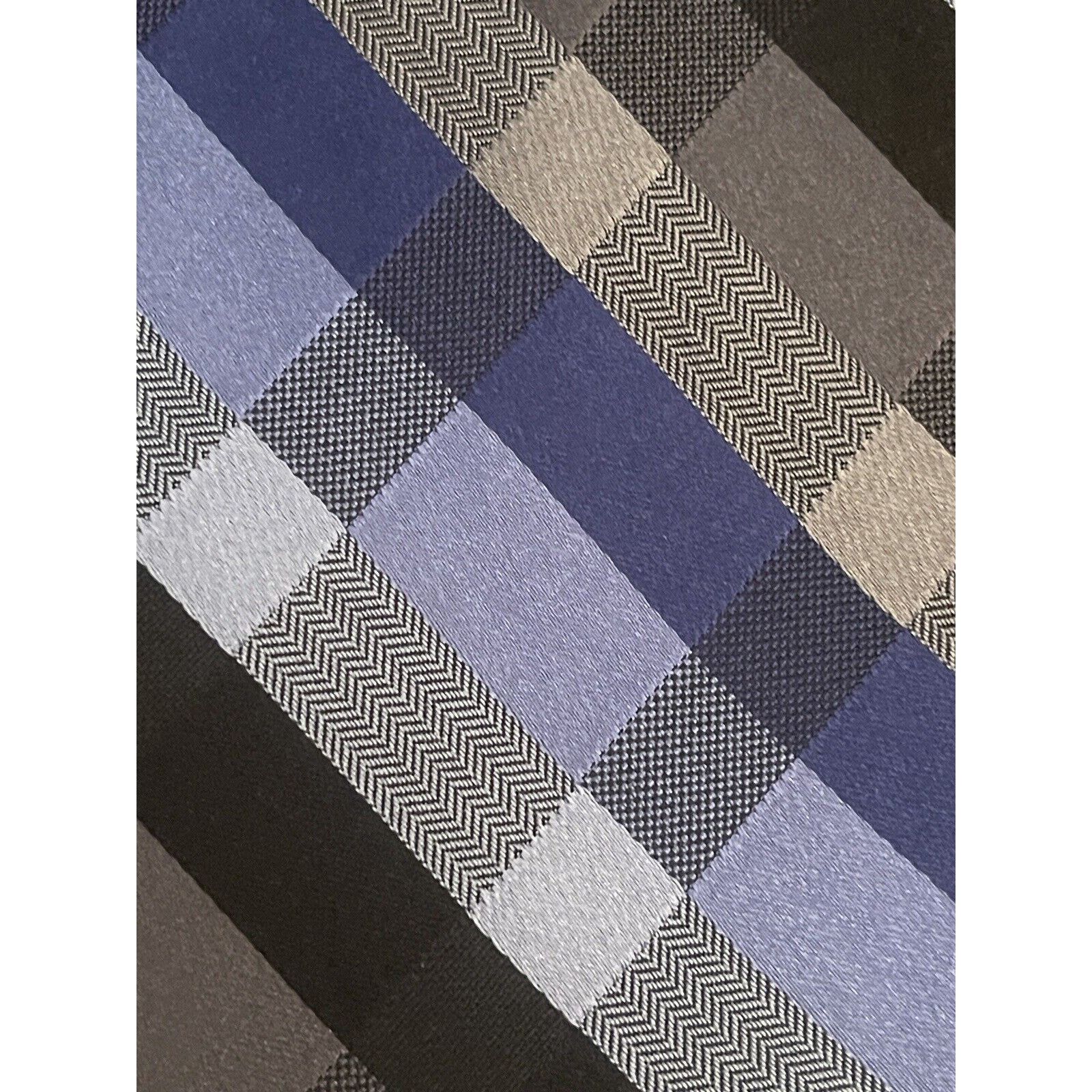 Joseph Abboud Joseph Abboud Blue Black Gray 100% Silk Men’s Extra Long Size ONE SIZE - 10 Thumbnail