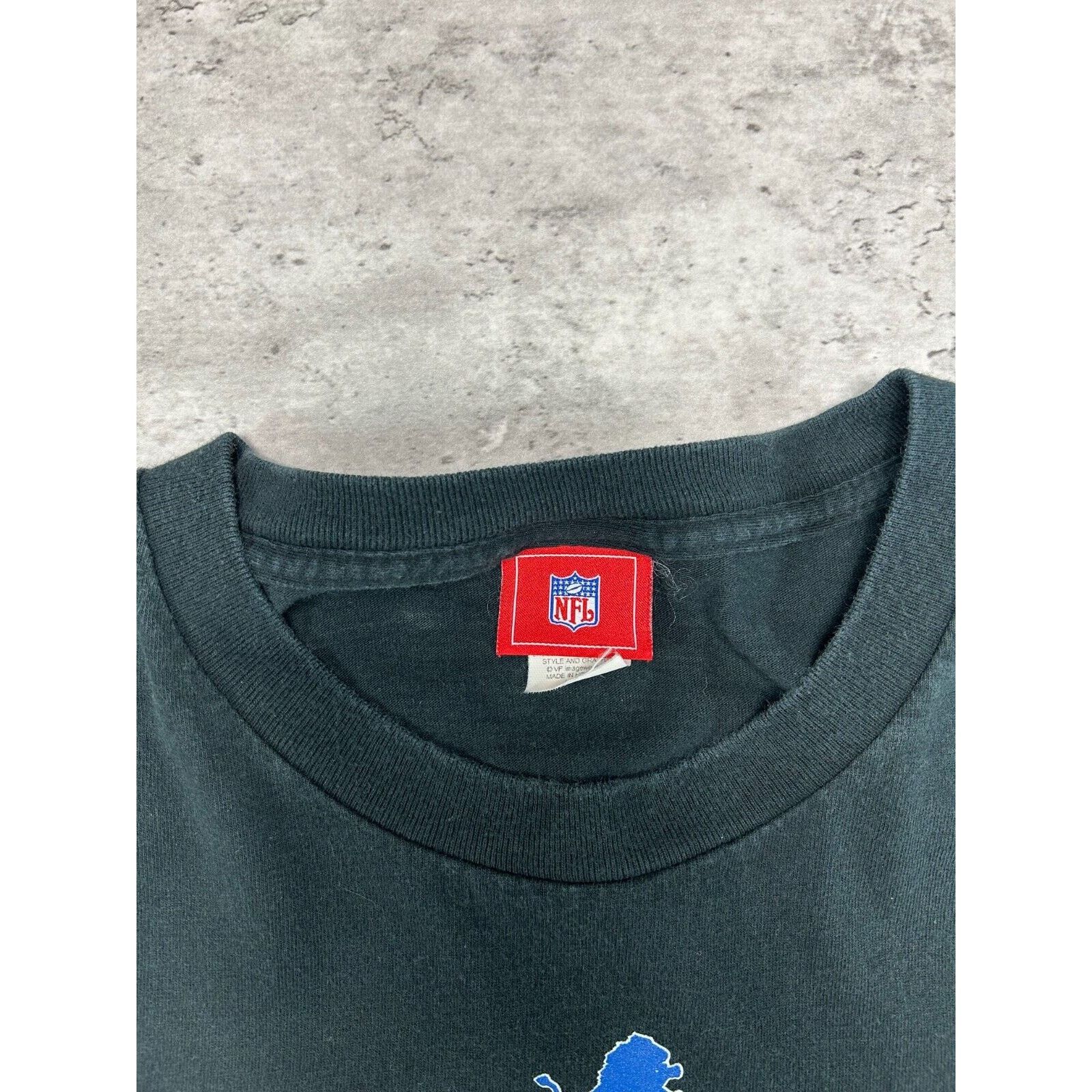 NFL Detroit Lions NFL Spell Out Longsleeve T-Shirt Size XL Black Size US XL / EU 56 / 4 - 3 Thumbnail