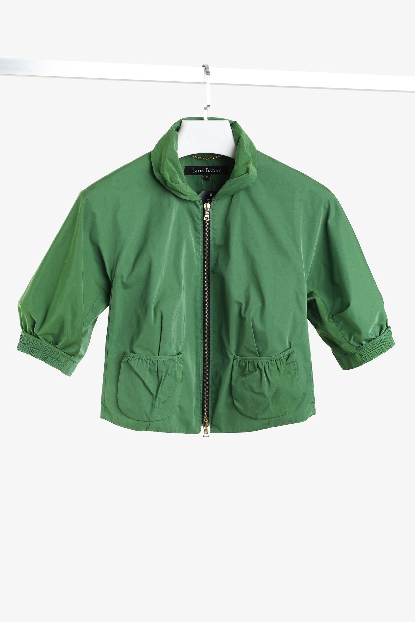 Other Lida Baday Green Radzimir Short-Sleeve Cropped Zip Jacket Size M / US 6-8 / IT 42-44 - 1 Thumbnail