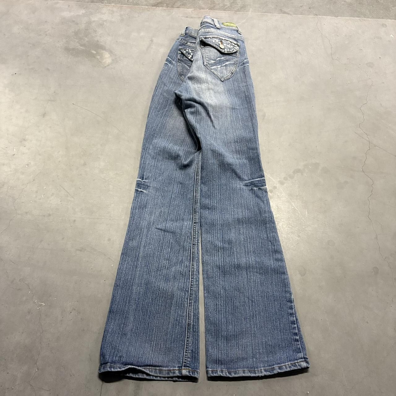 Japanese Brand × Vintage Crazy Vintage Y2K/2000s Bootcut Flare Light Wash Denim Jeans! Size US 28 / EU 44 - 4 Thumbnail