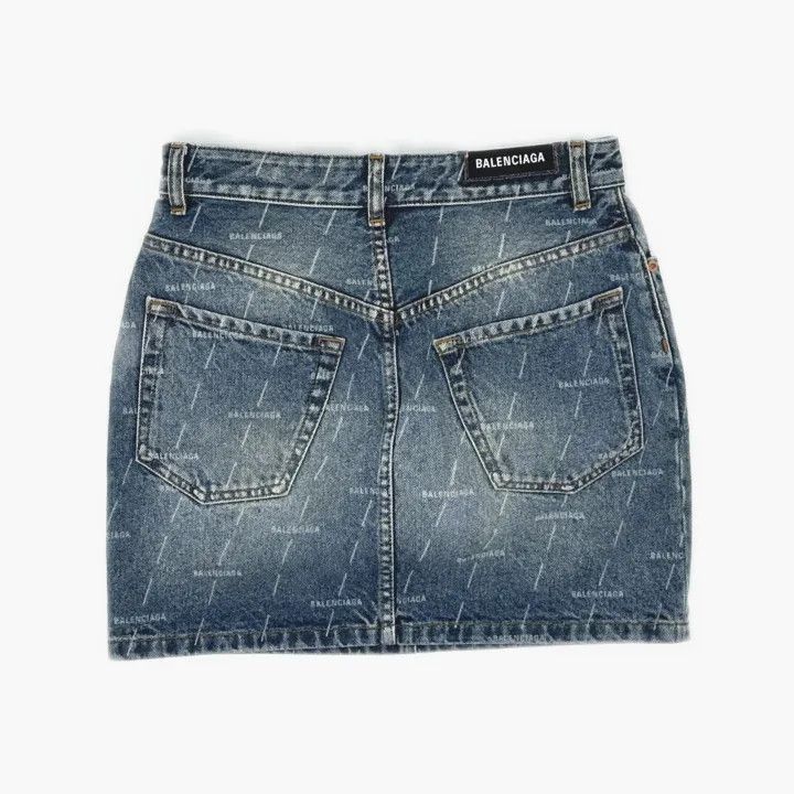 Balenciaga Balenciaga Blue Denim Skirt for Women 0079-2507 Size 35" - 2 Thumbnail
