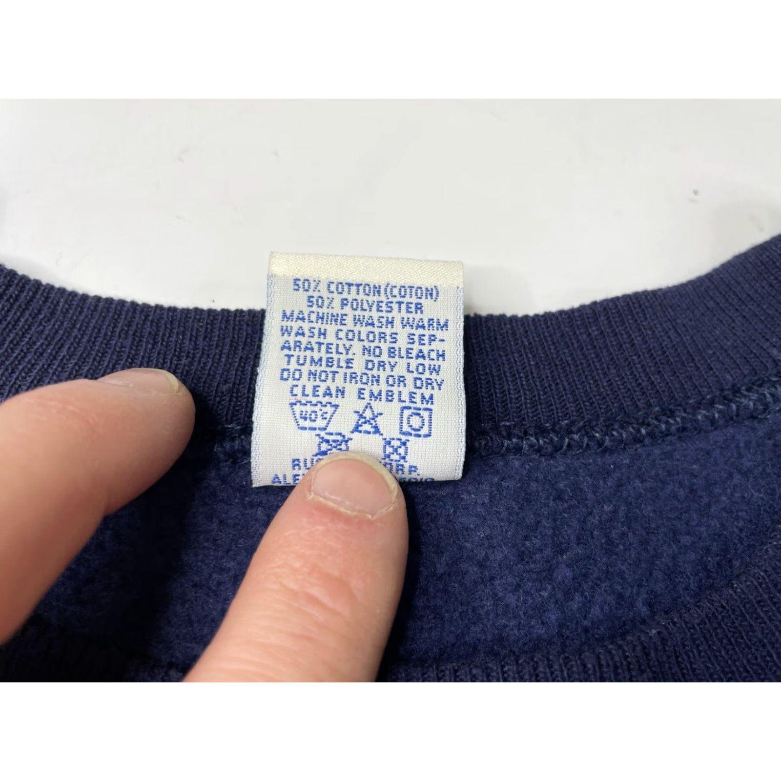 Russell Athletic VINTAGE Russell Athletic Sweatshirt Adult XXL Blue 90s USA Pullover Crew Neck Long Sleeve Fleece Cotton Polyester Size US XXL / EU 58 / 5 - 4 Thumbnail