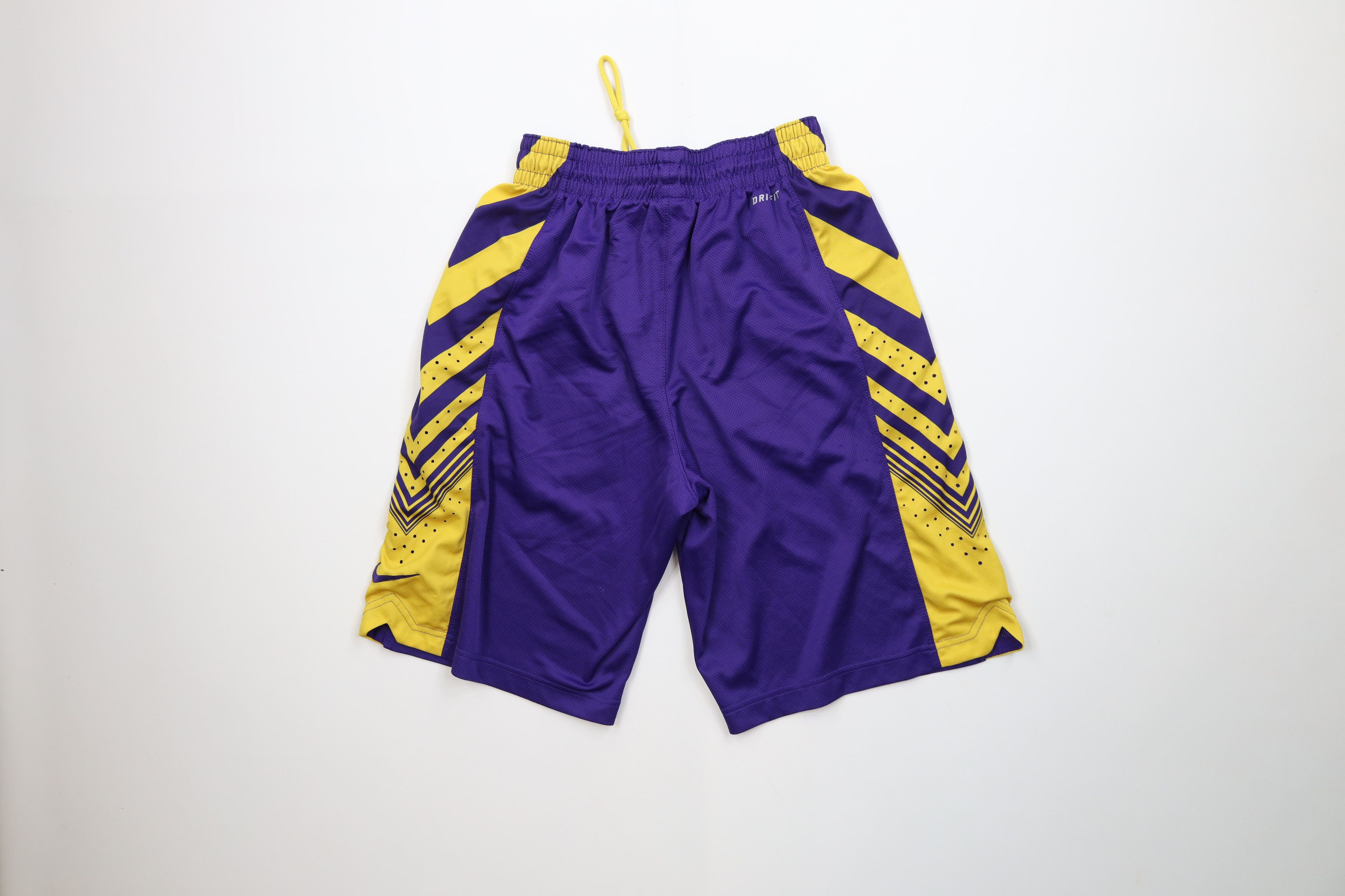 Nike Nike Angeles Lakers Colorway Basketball Shorts Purple Gold Size US 30 / EU 46 - 9 Thumbnail