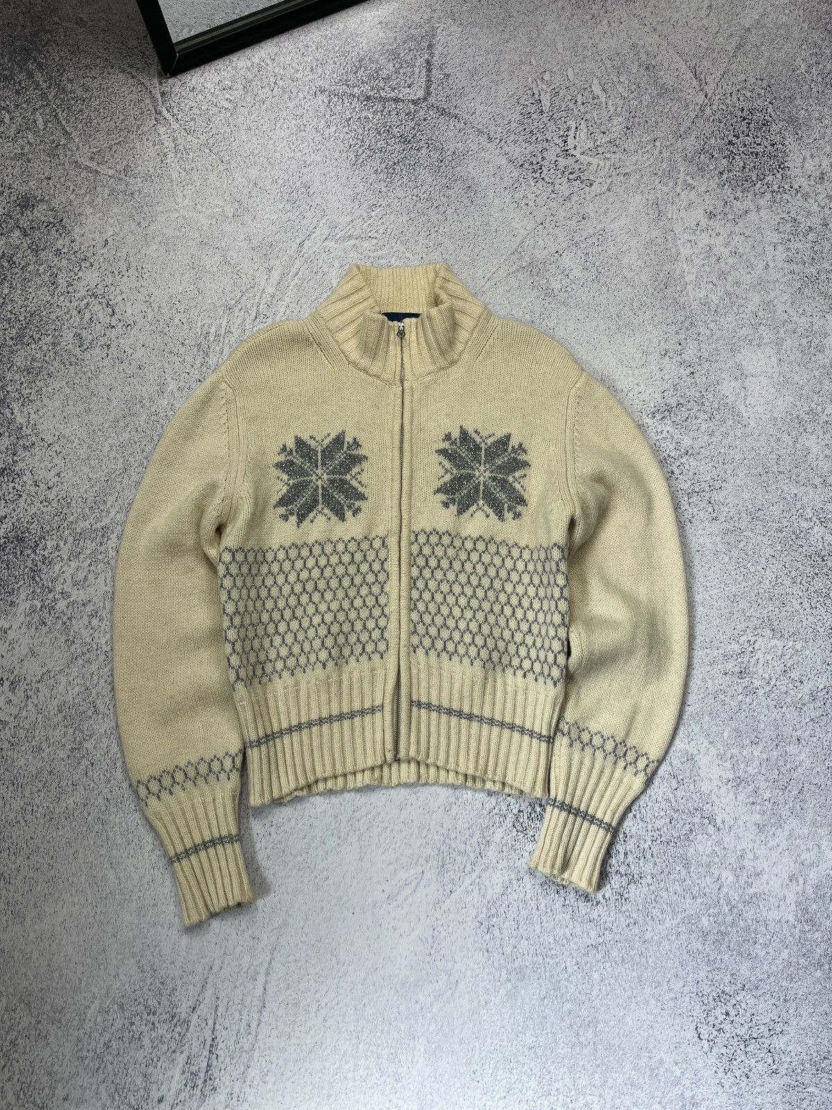 Moncler Vintage 90’s Moncler Grenoble Wool Knit Zip Sweater Jacket Size S / US 4 / IT 40 - 1 Thumbnail