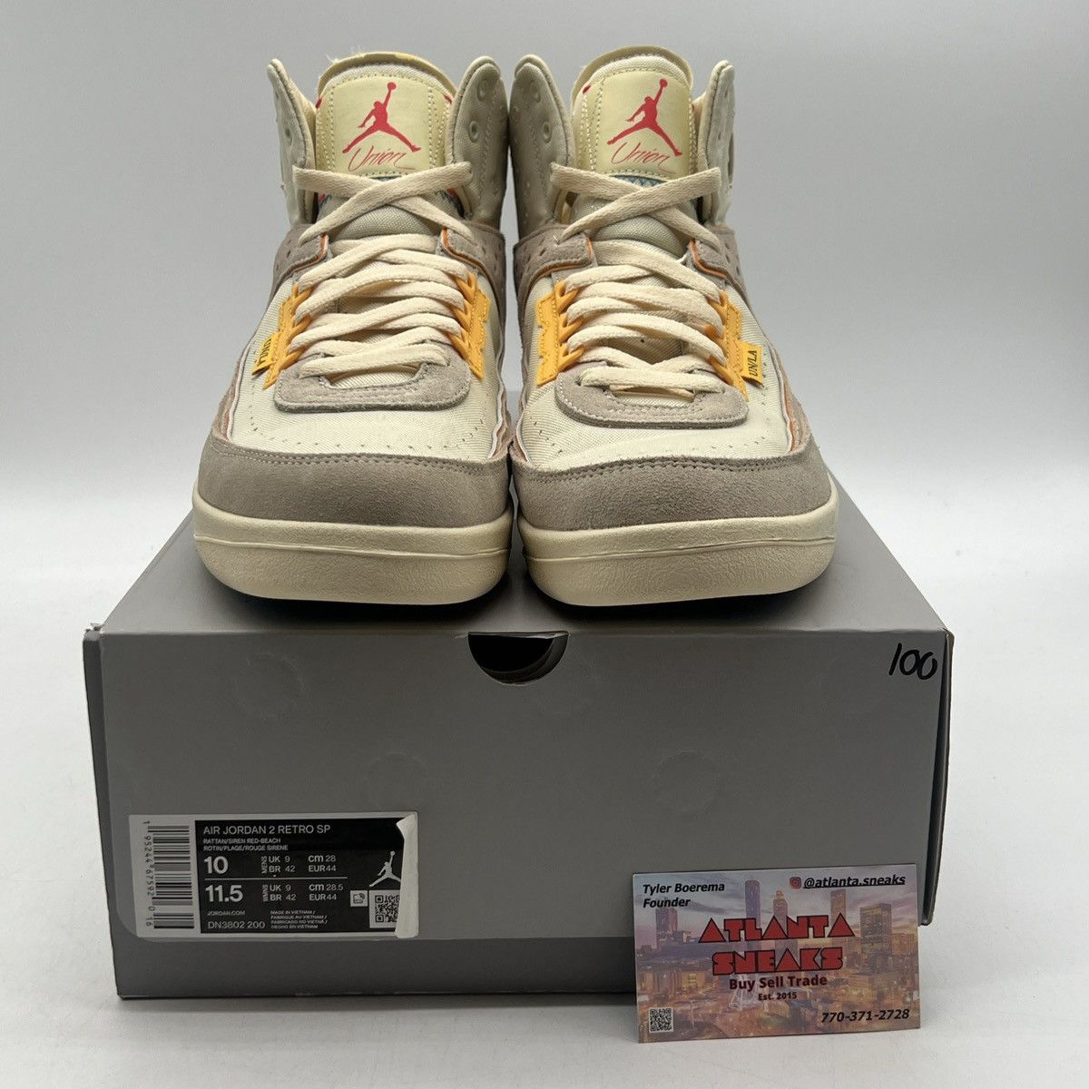 Jordan Brand Union la X air Jordan 2 rattan Size US 10 / EU 43 - 2 Thumbnail