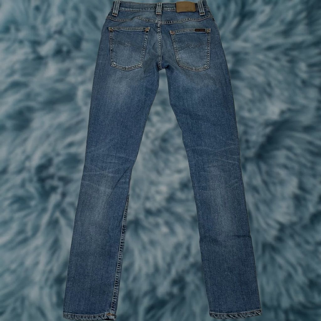 Nudie Jeans Nudie Jeans Grim Tim Salty Stone Blue Jeans Men 26 Regular 32 Inseam Skinny Stone Wash Blue Mens Size US 26 / EU 42 - 1 Thumbnail