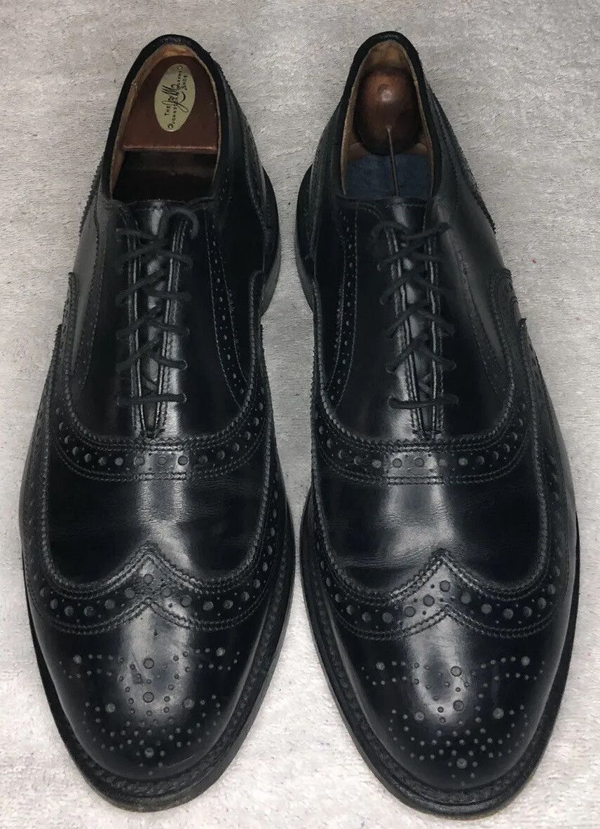 Allen Edmonds Allen Edmonds "BROADSTREET" Black Leather Brogue Men's 10E Size US 10 / EU 43 - 3 Thumbnail