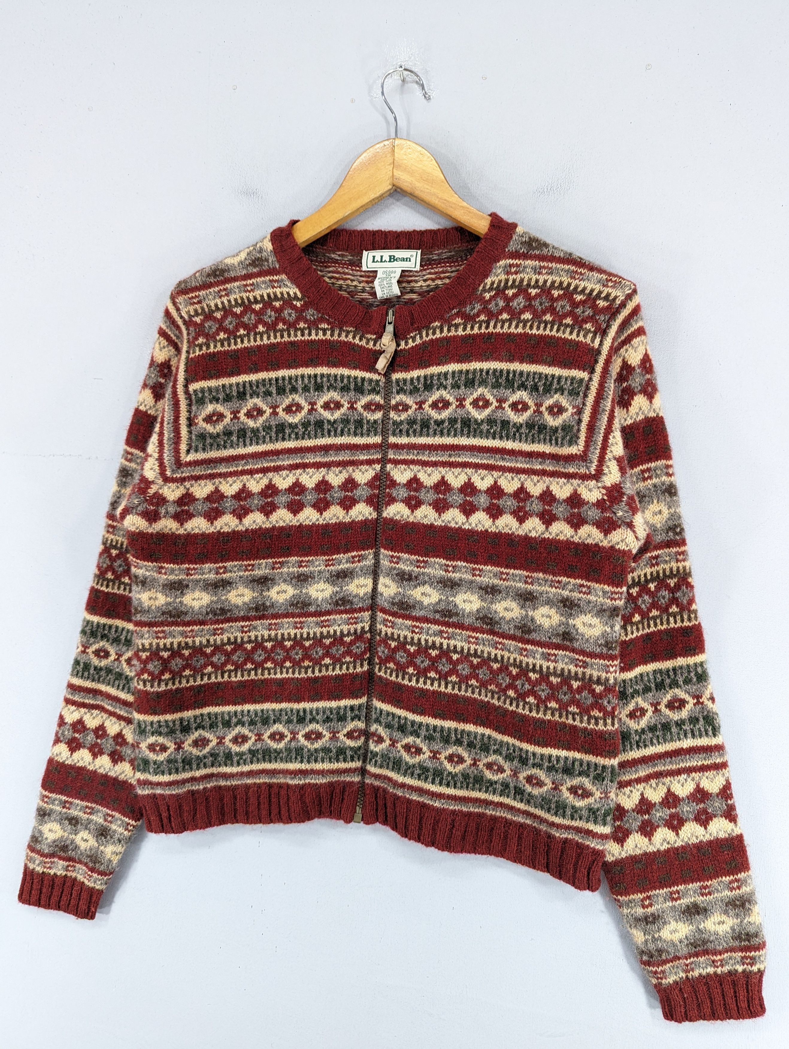 L.L. Bean L L Bean Native Wool Zipper Cardigan Jacket Size M / US 6-8 / IT 42-44 - 2 Thumbnail