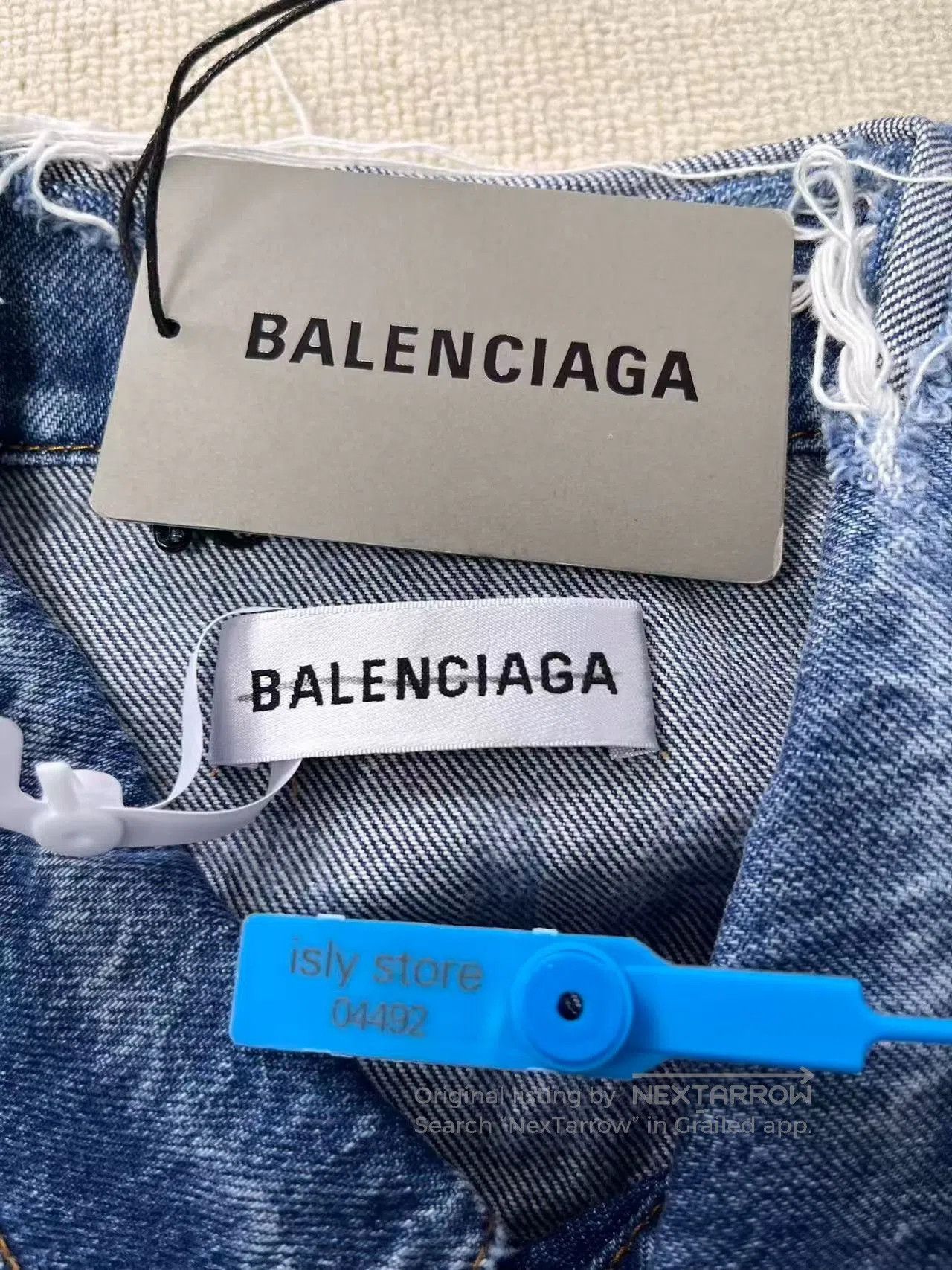 Balenciaga Balenciaga Women's Blue Denim Jacket. Size S / US 4 / IT 40 - 4 Thumbnail