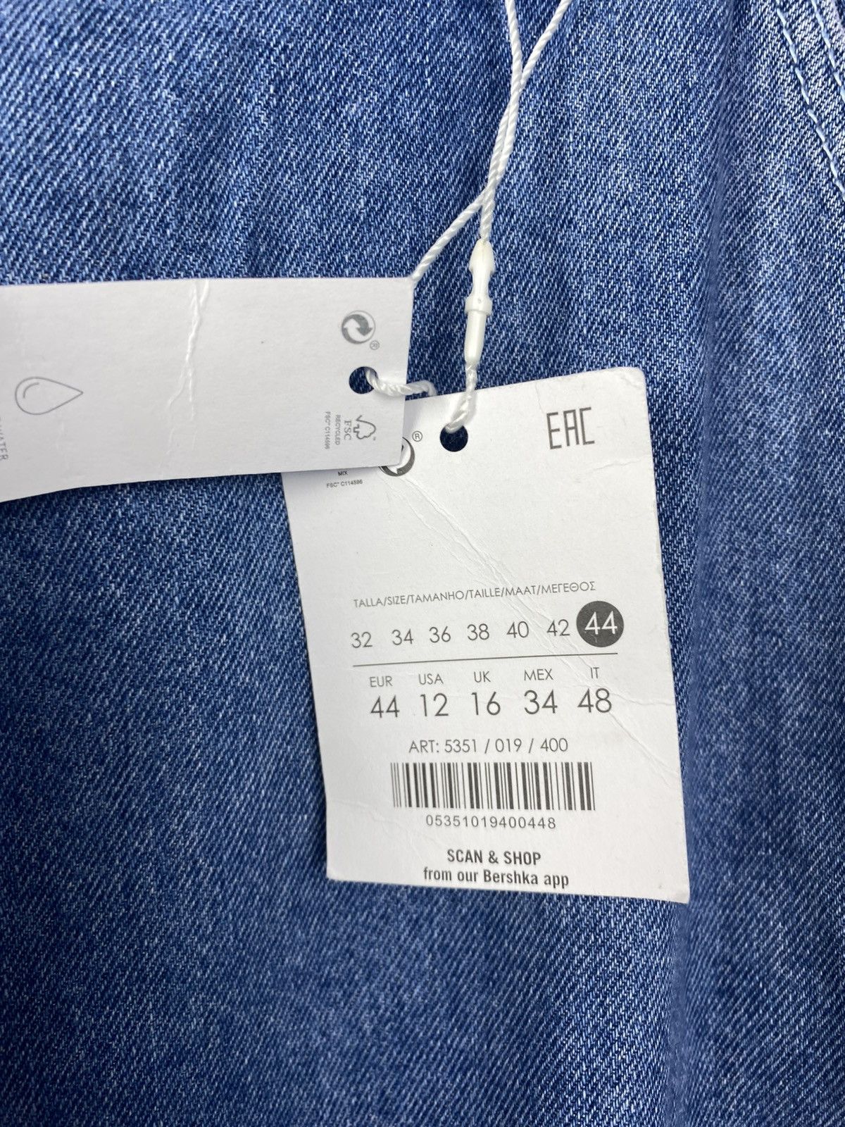 Bershka × JNCO NEW Y2K Berhka Style Extra Baggy Carpenter SK8 Jeans Size US 34 / EU 50 - 3 Thumbnail