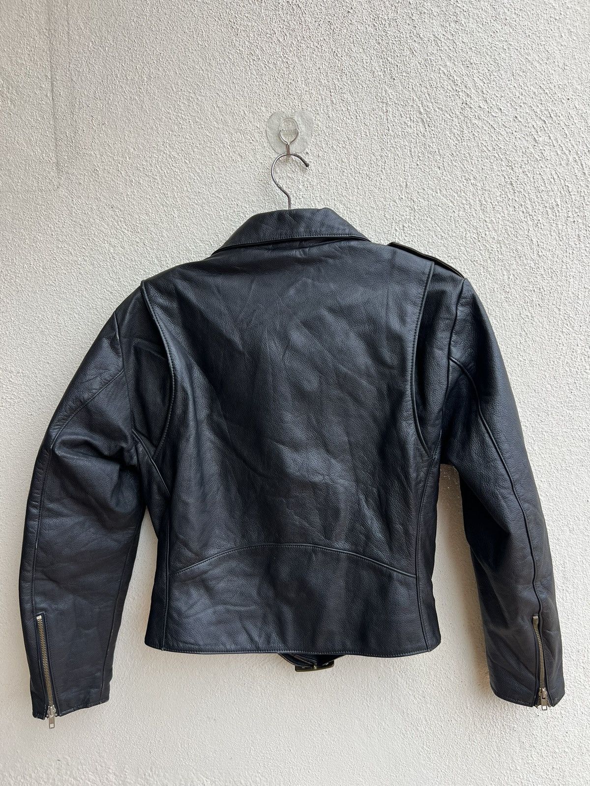 Leather Vintage KOMINE Japan Black Cow Leather Motorcycle Jacket Size US M / EU 48-50 / 2 - 16 Thumbnail