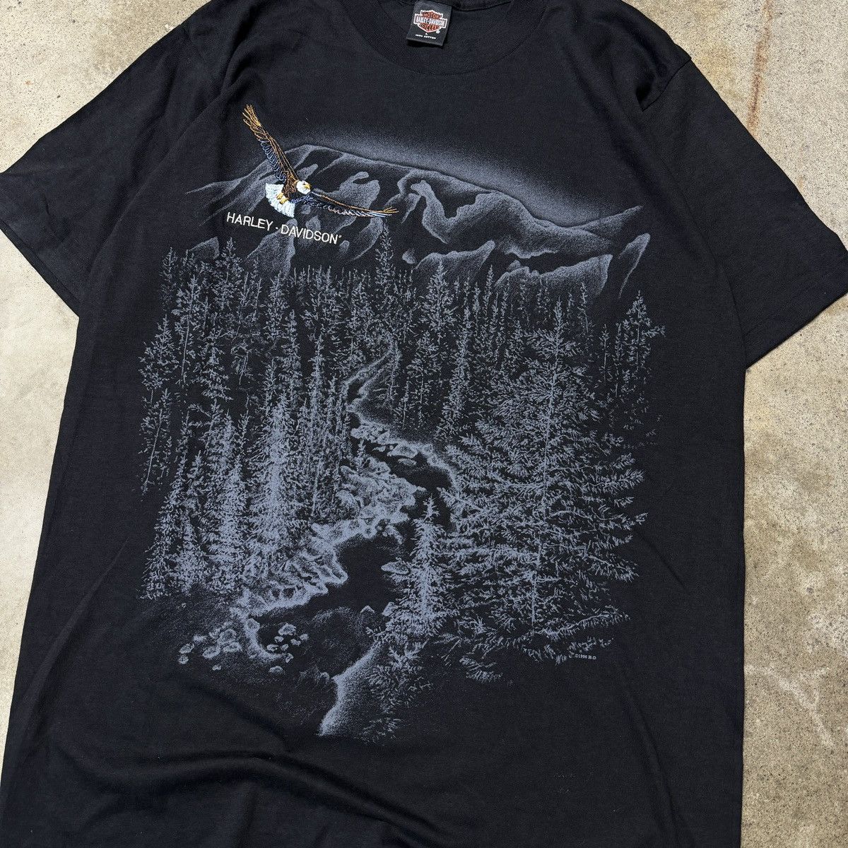 Harley Davidson Vintage 90s Harley Davidson Eagle Tee Shirt Size US L / EU 52-54 / 3 - 6 Thumbnail