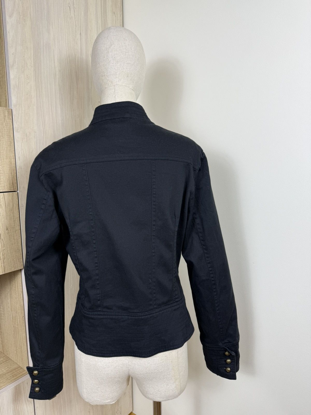Other Vintage Military Style Black Cotton Jacket – Brass Buttons Size L / US 10 / IT 46 - 4 Thumbnail