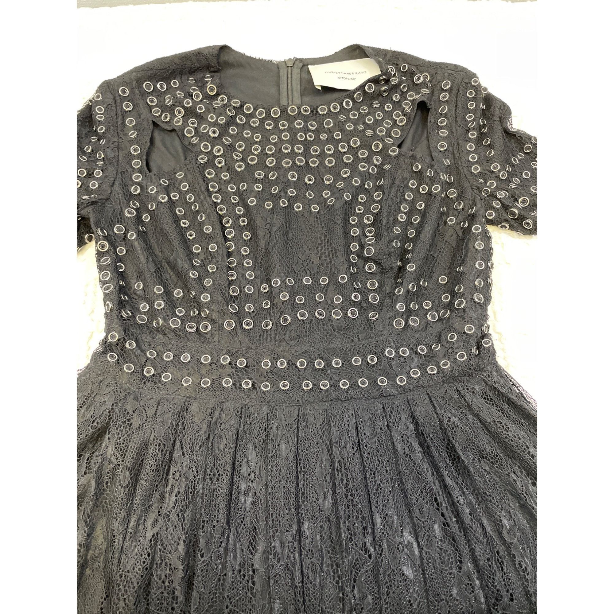 Other Christopher Kane Women's Black metal studded gothic Lace Min Size S / US 4 / IT 40 - 6 Thumbnail