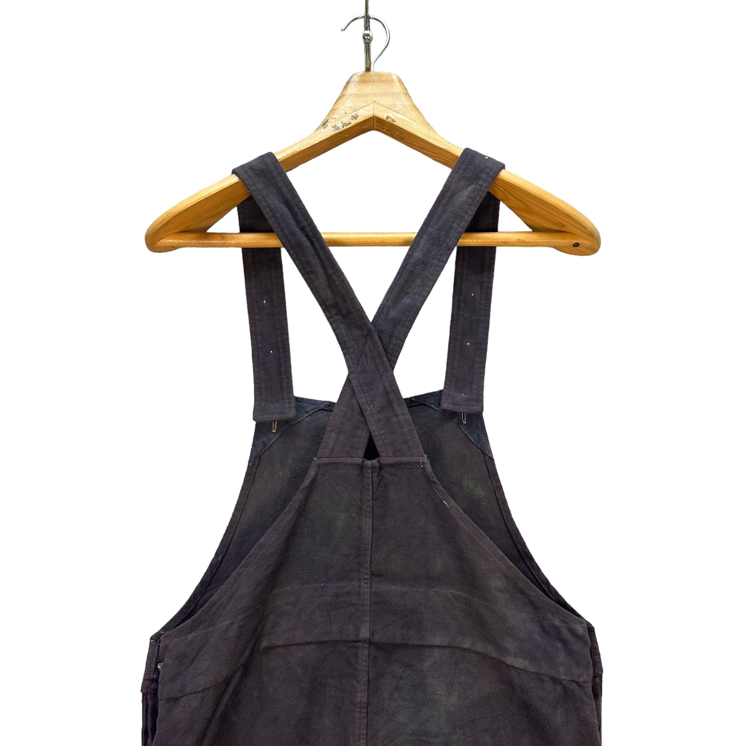 Japanese Brand TRASHED🔥 YAECA WRITE EXCELENT FABRIC OVERALLS #8579-015 Size US 32 / EU 48 - 10 Thumbnail