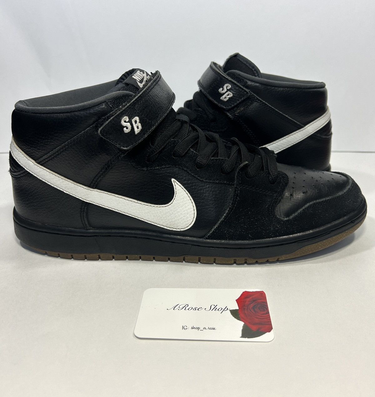 image of Nike Sb Dunk Mid Pro ‘Black/white Anthracite’ Shoes Size: 13 in Blue, Men's