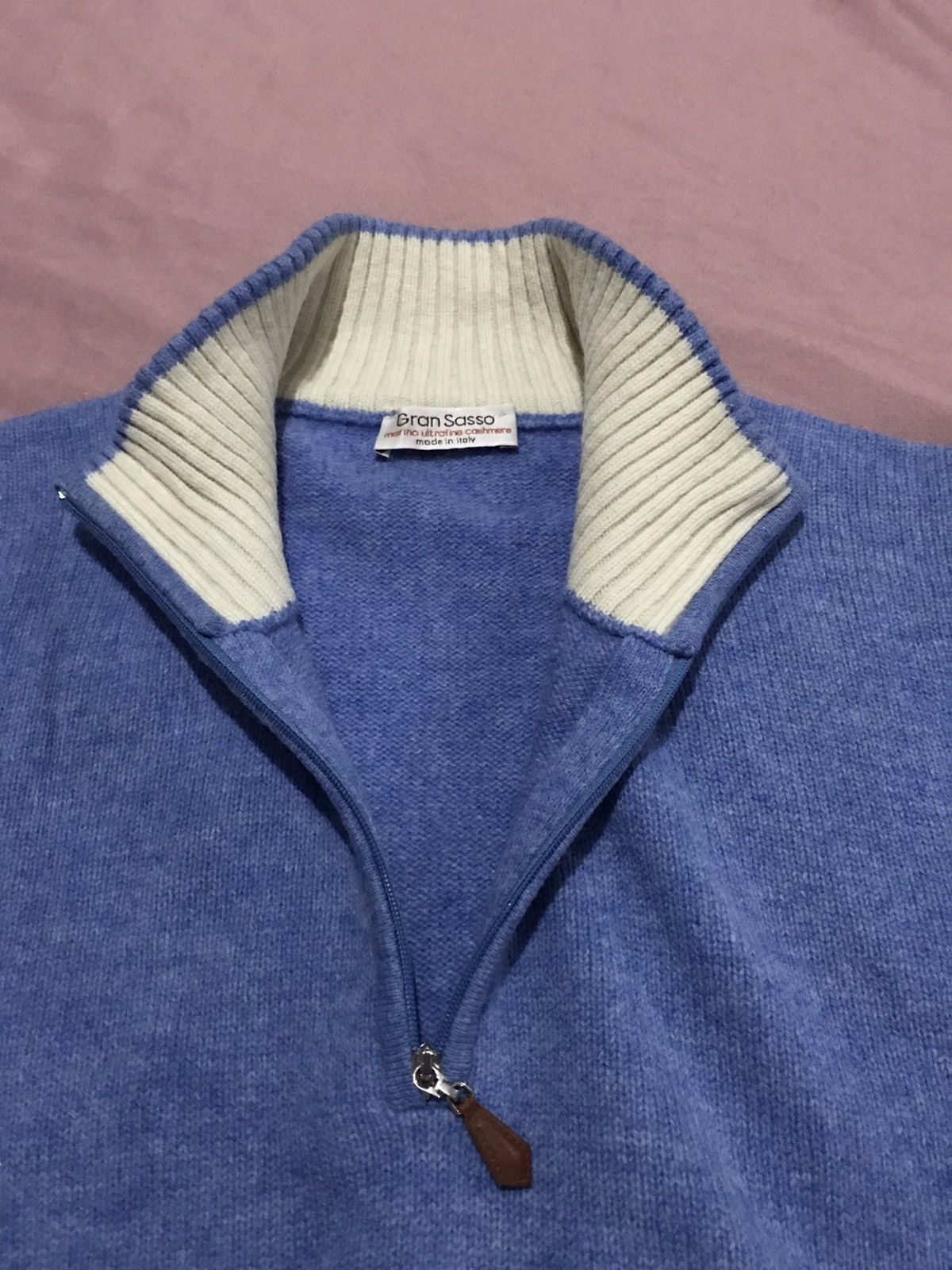 Gran Sasso GRAN SASSO ULTRAFINE MERINO AND CASHMERE QUARTER ZIP Size US L / EU 52-54 / 3 - 4 Thumbnail