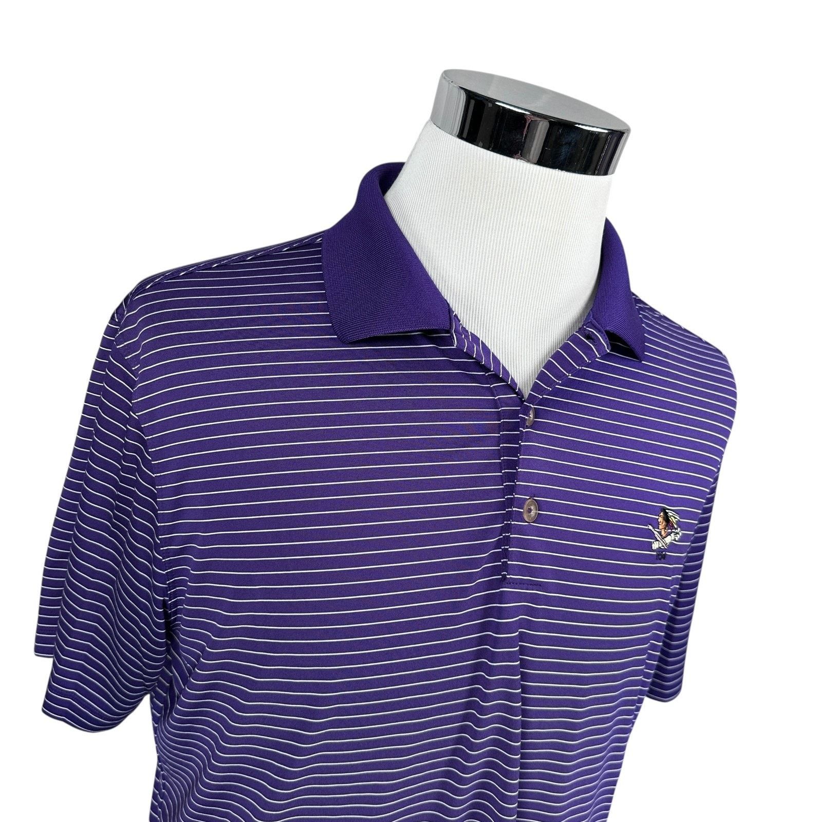 Nike Nike Golf Polo Shirt Men L Purple White Striped Cricket Club Size US L / EU 52-54 / 3 - 2 Thumbnail