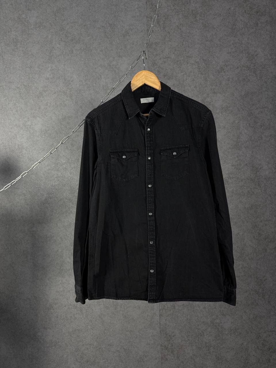 Allsaints Allsaints designer double pocket denim shirt Size US S / EU 44-46 / 1 - 1 Thumbnail
