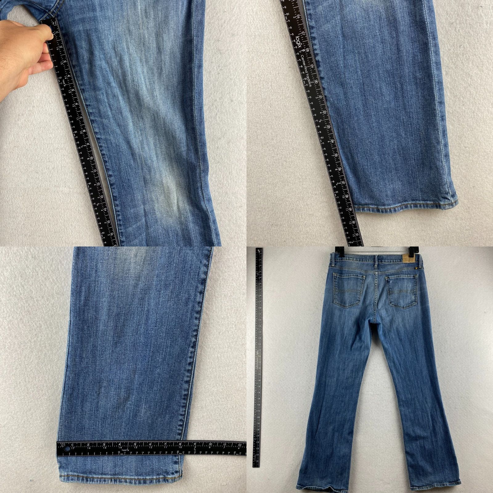 Lucky Brand Lucky Brand Jeans Womens 8/29 Blue Sweet N Low Distressed Flared Denim Pants Pockets 5-Pocket Regular Waist 31in Inseam 29in Cotton Blend Denim Size 30" / US 8 / IT 44 - 9 Thumbnail