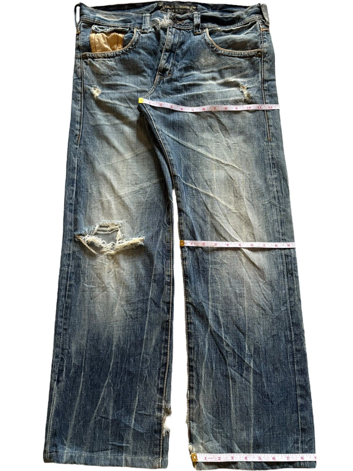 Japanese Brand Vintage Japanese Brand Faded Wash Distressed Baggy Jeans Size US 35 - 15 Thumbnail