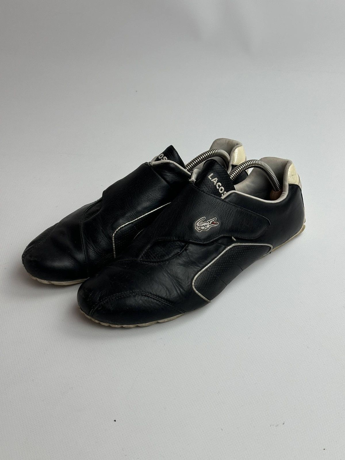 Lacoste Vintage Lacoste Black Leather Racing Sneakers Size US 10.5 / EU 43-44 - 1 Thumbnail