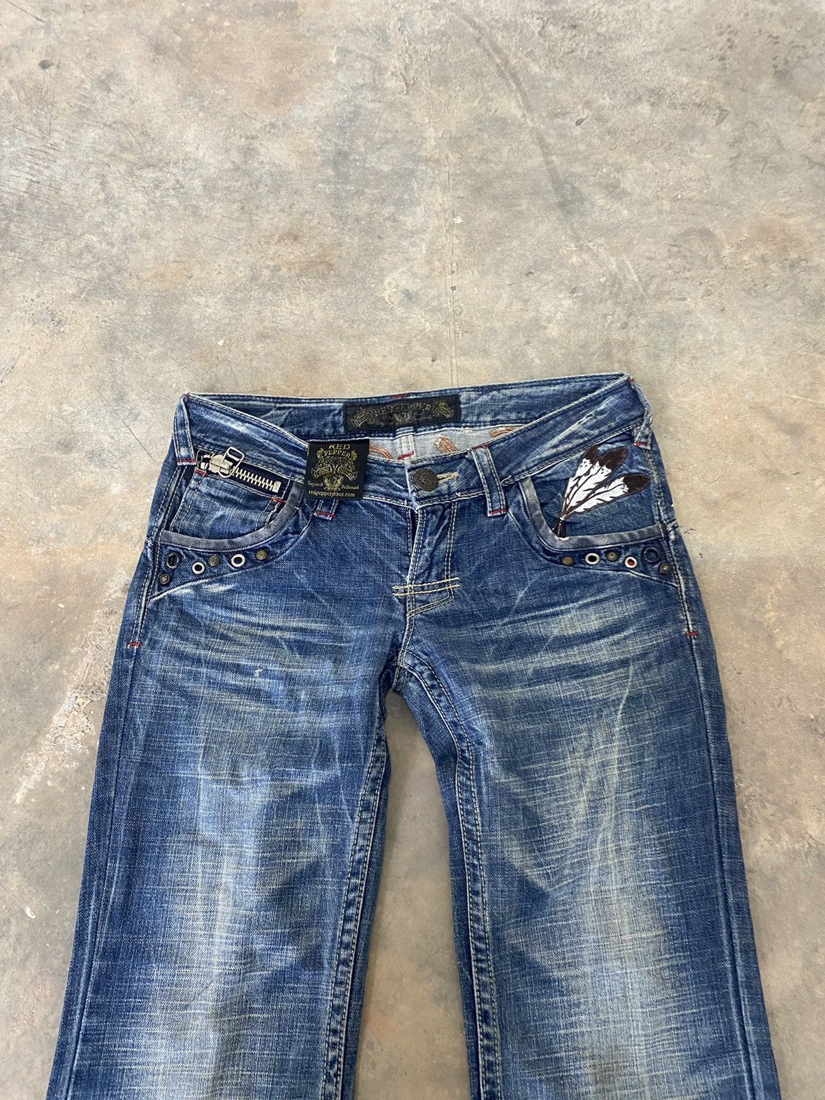 Hysteric Glamour Sick☠️ Red Pepper Flare Jeans Punk Grunge Lgb Size US 30 / EU 46 - 5 Thumbnail